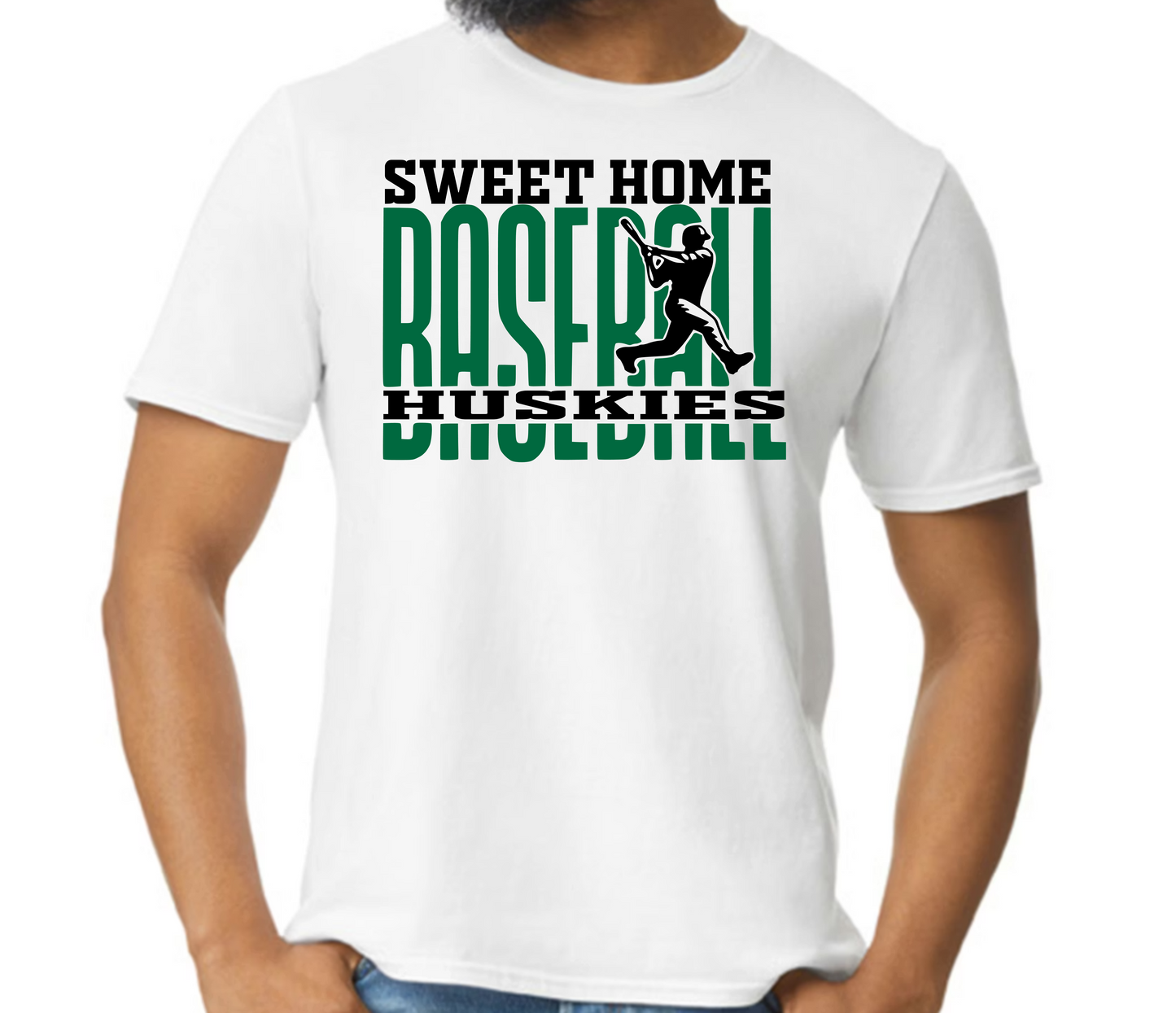 Sweet Home Huskies Batter Silhouette T-Shirt