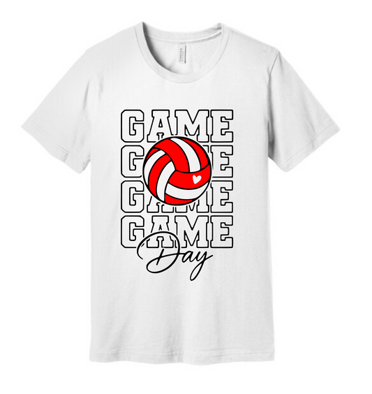Game Day Volleyball Red