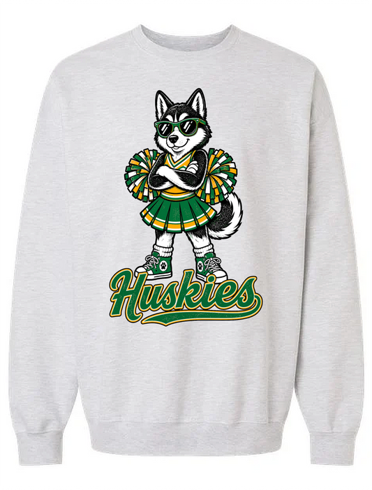 Retro Huskies Cheerleader Shirt or Sweatshirt