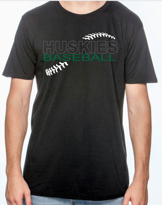 Huskies Baseball T-Shirt – Minimalist Stitched Graphic Tee